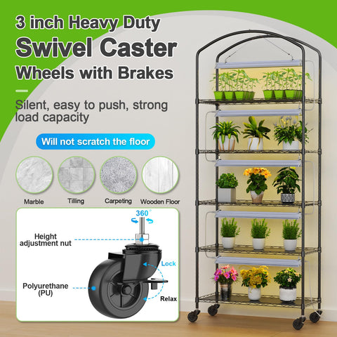 Abimars wheels enable easy moves between rooms or outdoors.
