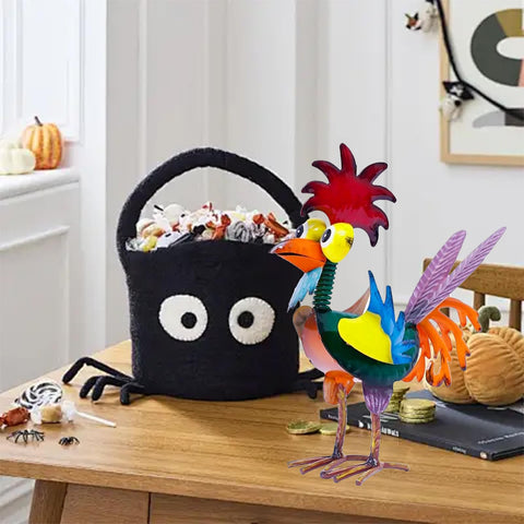 Abirdflyer outdoor rooster sculpture designed for porch and lawn