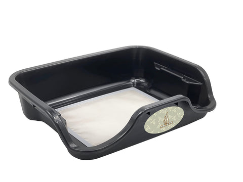 Ablaze tray side view showing ergonomic two-part design for comfort