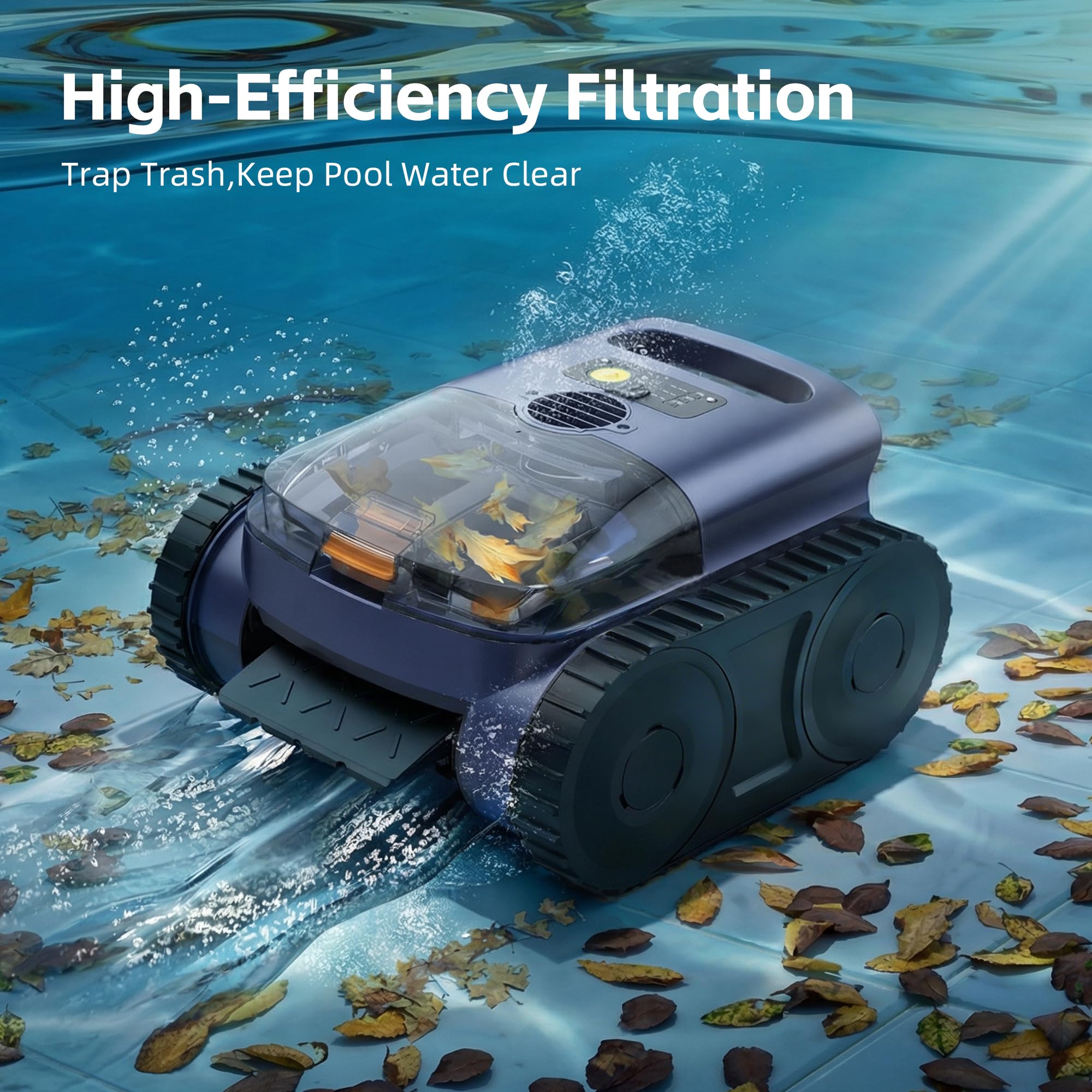 ABNEMEN smart navigation pool cleaner demonstrating precise path planning for thorough coverage.