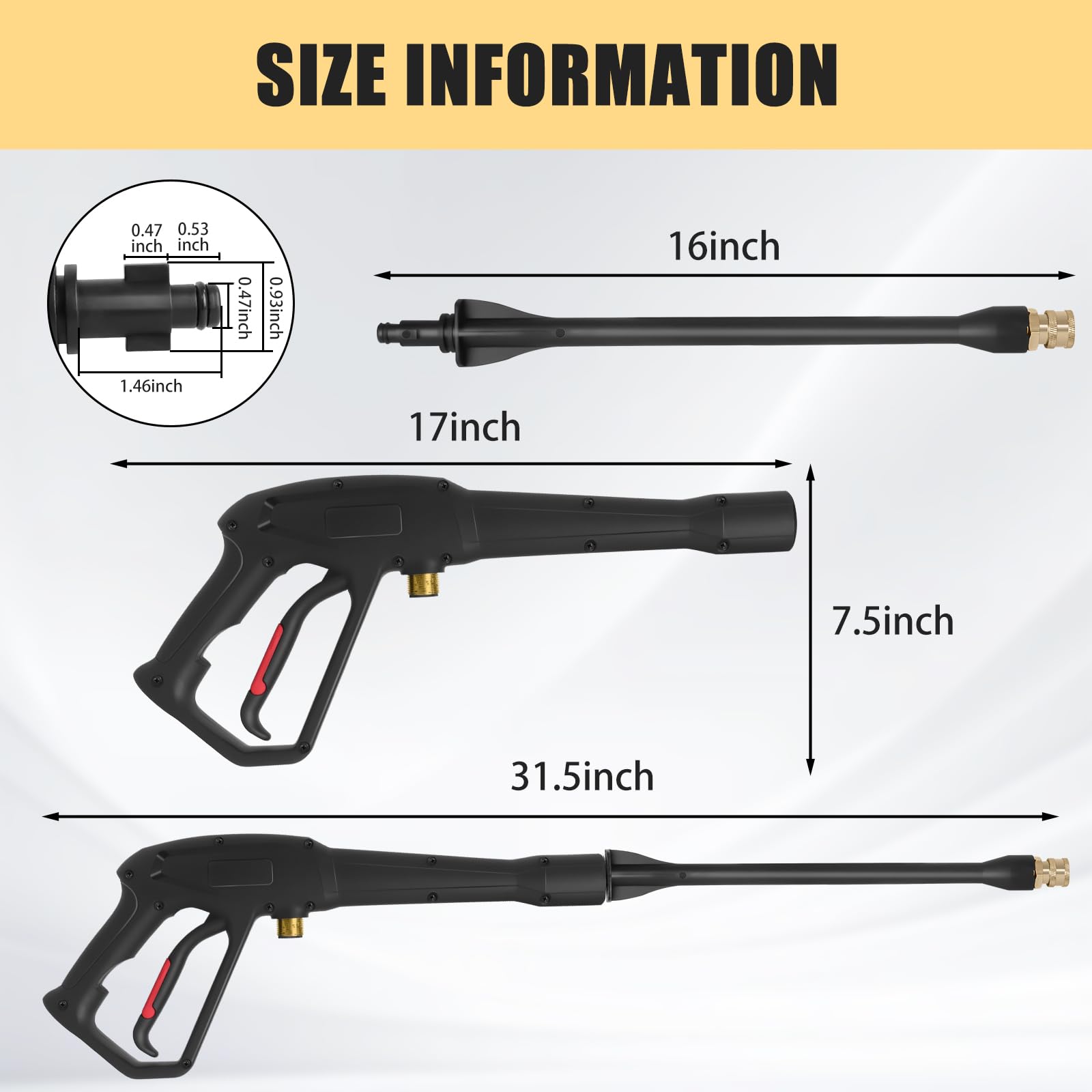 Abode durable gun handle design offers comfortable grip during tasks.