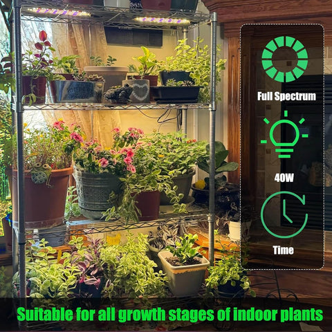 Abonnyc Grow Light full-spectrum warm white, blue and red for thriving greens