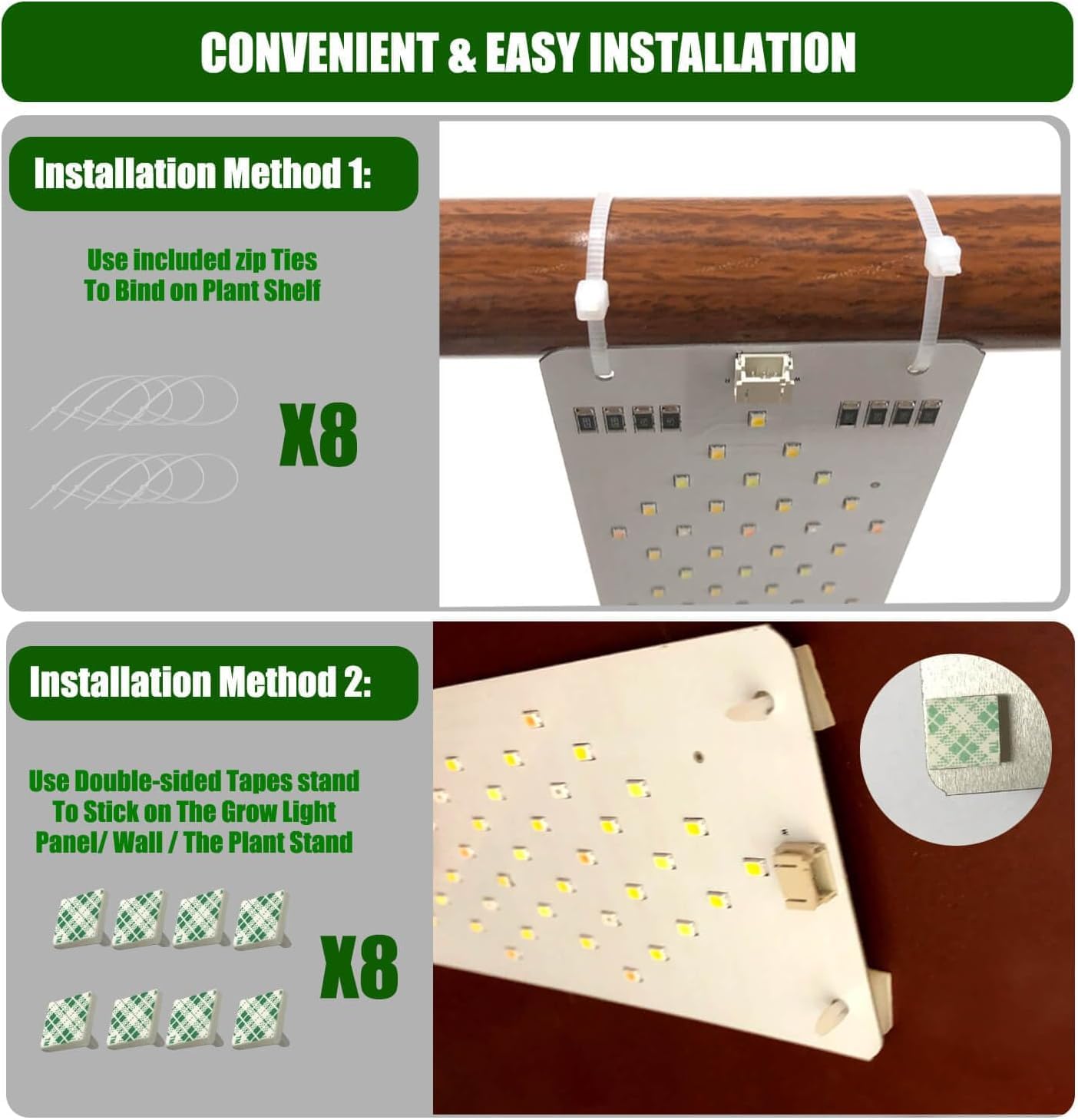 Abonnyc Grow Light includes accessories for fast, secure installation