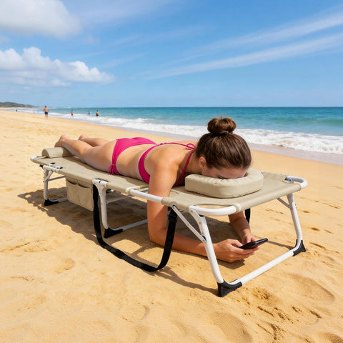 ABORON versatile outdoor lounge suitable for beach, pool, lawn, or patio.
