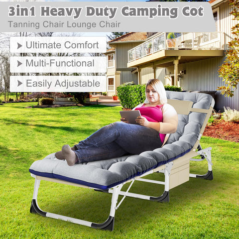 ABORON sturdy round-tube frame supports up to 400 pounds.