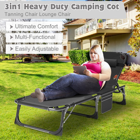 ABORON cot padding on outdoor lounge chair enhances comfort