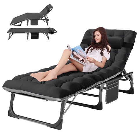 ABORON heavy duty tanning chair with quick poolside setup for lounging