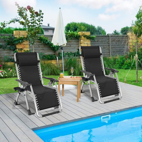 ABORON Zero Gravity Chair beach or pool setting ideal for outdoor relaxation.