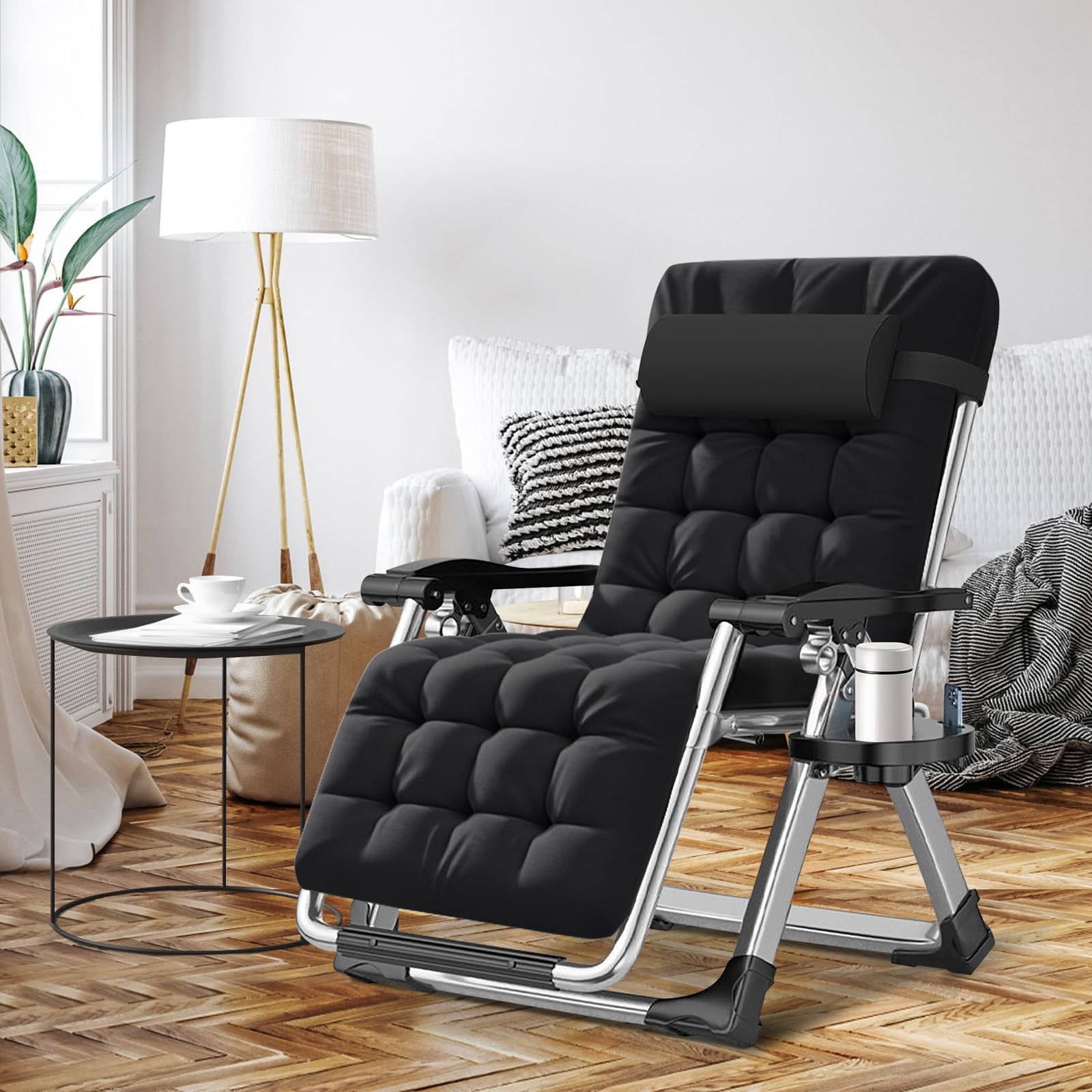 ABORON Zero Gravity Chair side-adjustment highlighting easy reclining position.
