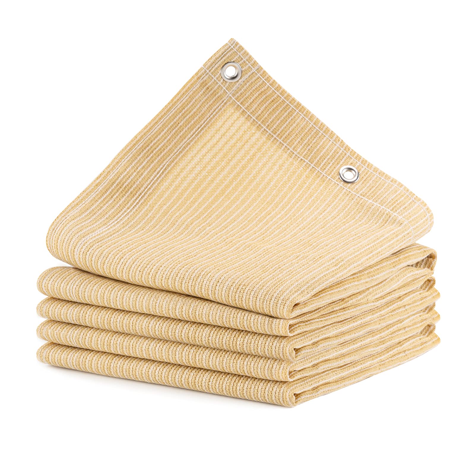 ABOSUN sun shade cloth in wheat blocks UV rays for patios.