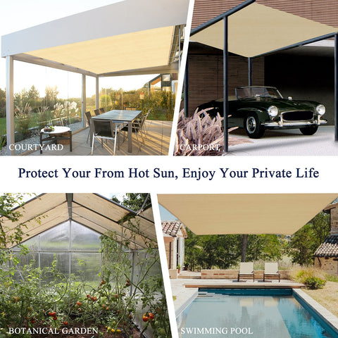 ABOSUN moisture-resistant shade fabric resists rain and humidity for outdoor use.