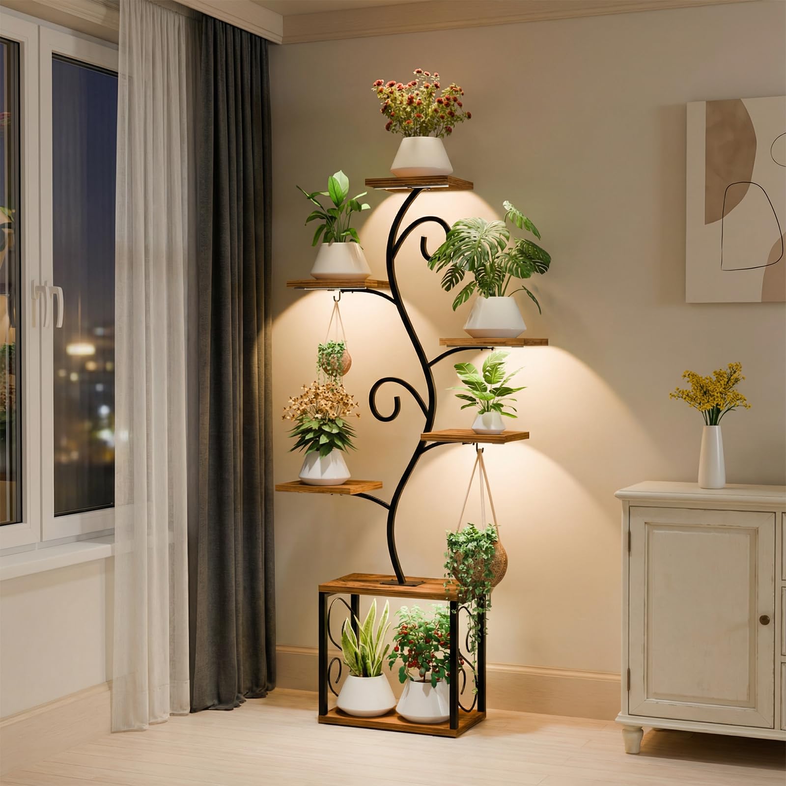 Aboutool wall-anchor design provides extra stability in busy living spaces.