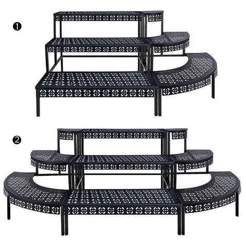 aboxoo 3-tier plant stand staircase design creates layered greenery display