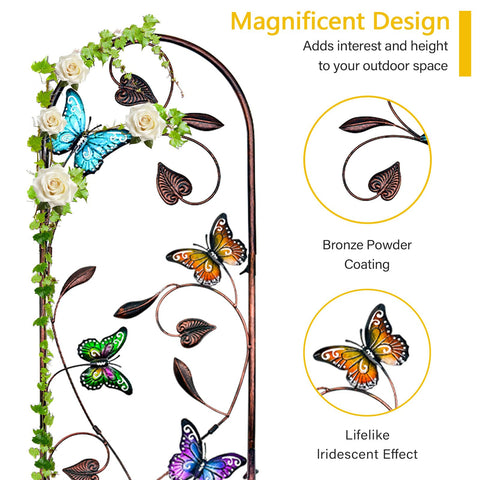 aboxoo 60inch-height-trellis ideal for vertical climbing plants along fences.
