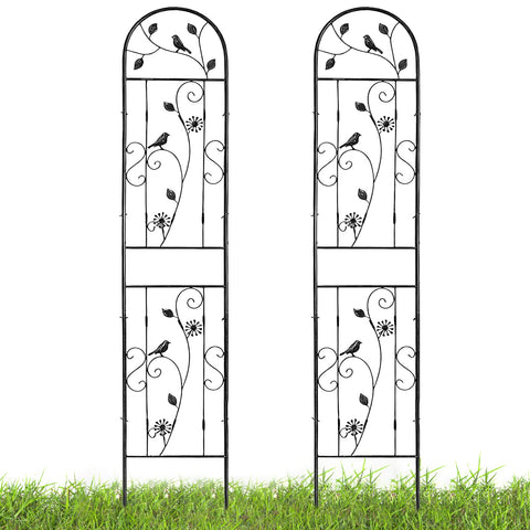 aboxoo Bird perching stake trellis ready to support climbing plants in a 60-inch panel