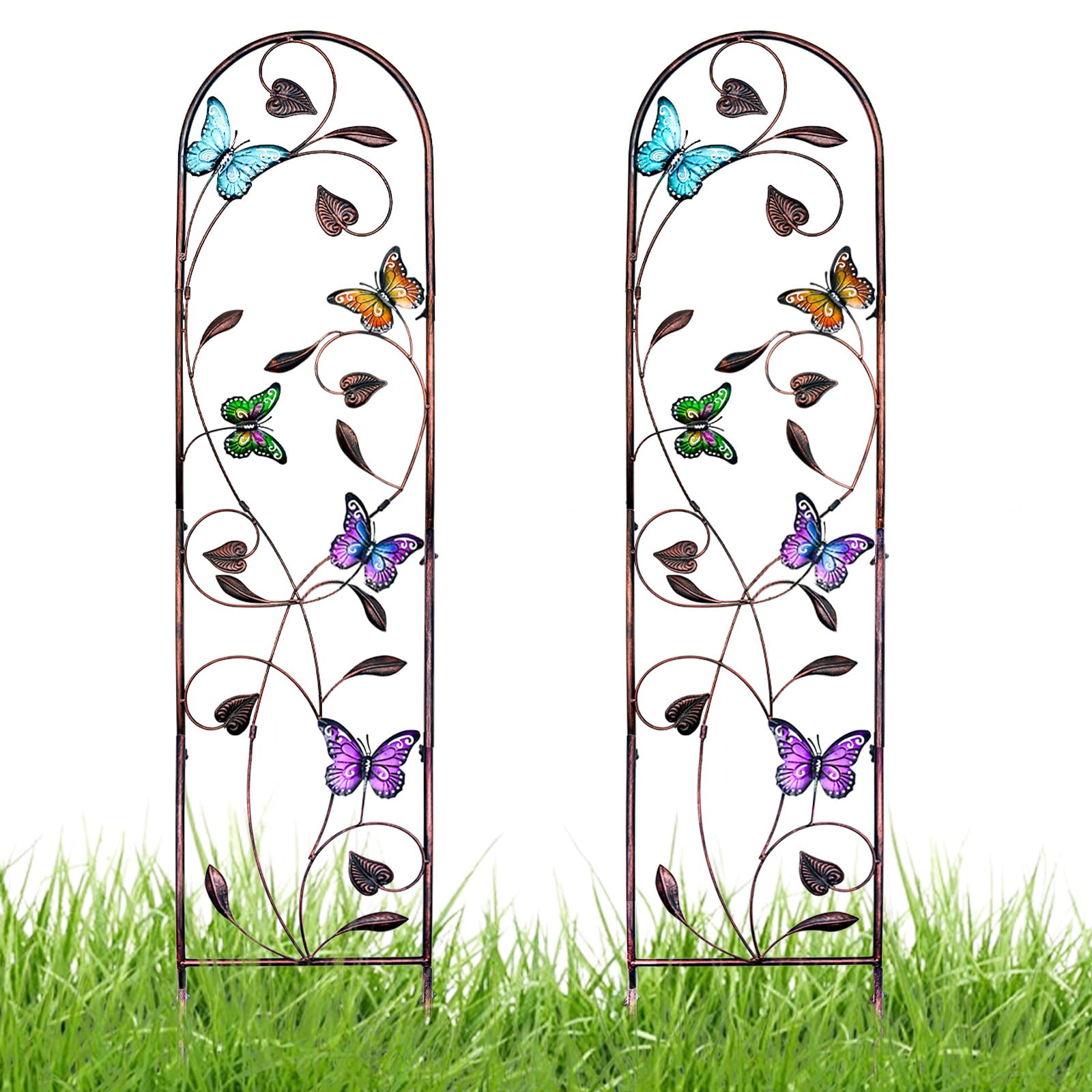 aboxoo butterfly-trellis-arch-design supports climbing plants while adding decorative flair.