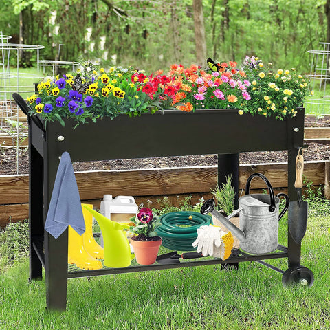 aboxoo spacious raised bed ideal for vegetables and herbs on patios