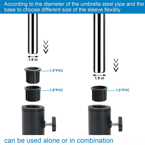 Abrwyy M8 threaded knob for secure umbrella pole tightening