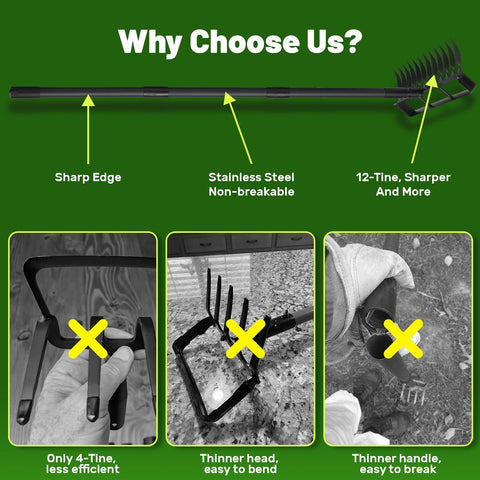 ABtool dual-head hoe helps with weeding and soil loosening in beds.