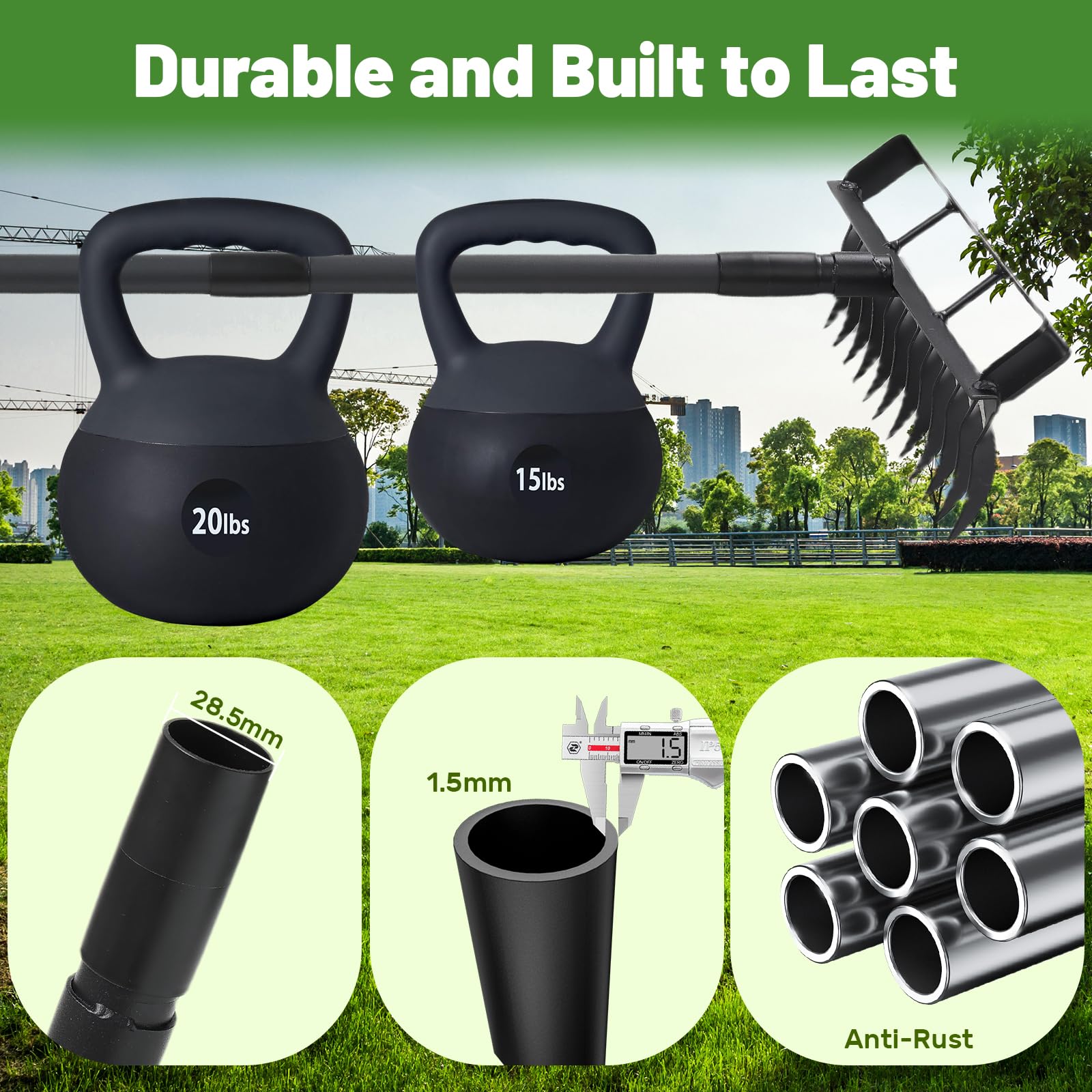 ABtool easy assembly screws the pieces together in minutes.