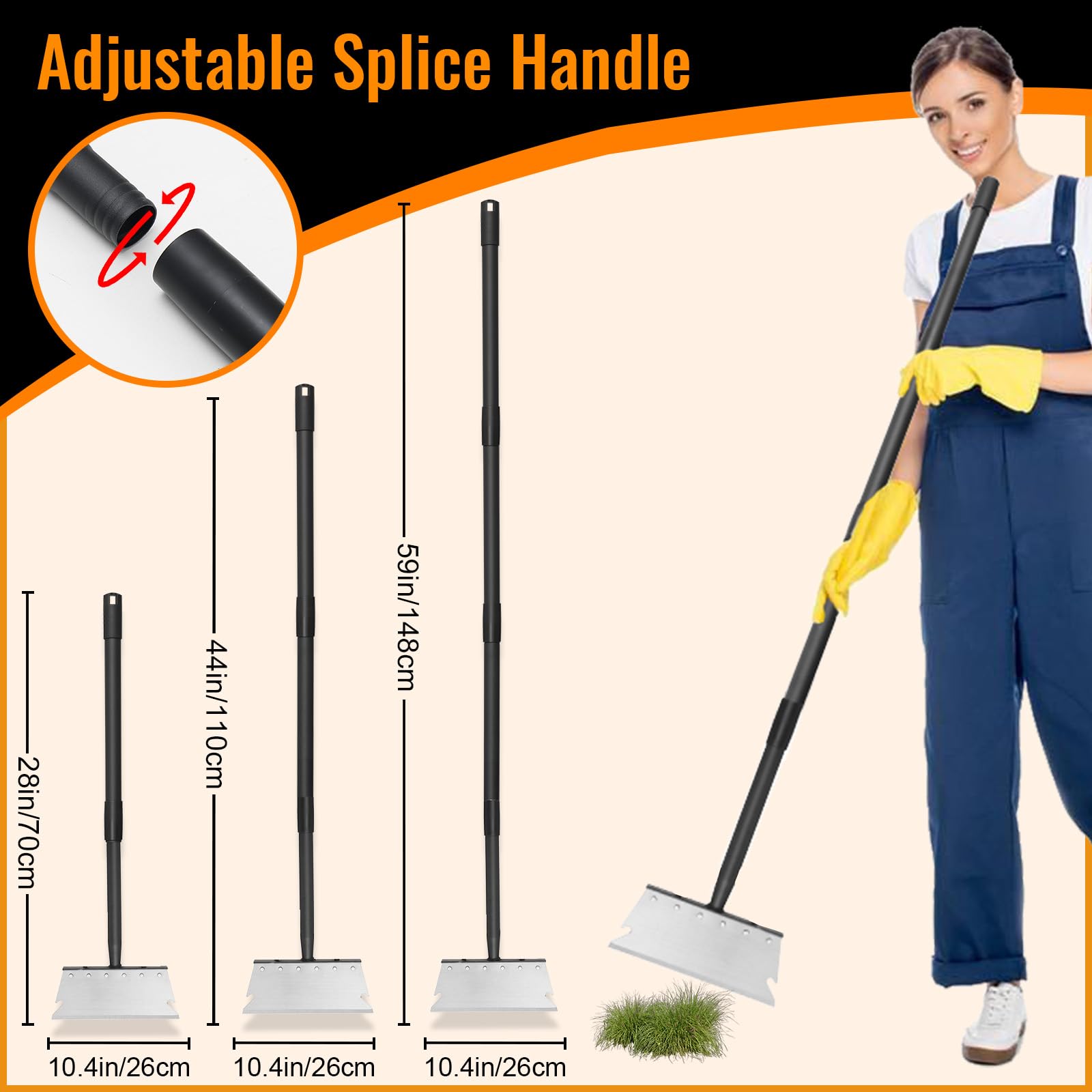 ABtool Garden Flat Shovel Scraper moss-removal on walls and surfaces