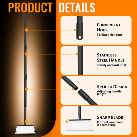 ABtool Garden Flat Shovel Scraper snow-removal for light snow and ice