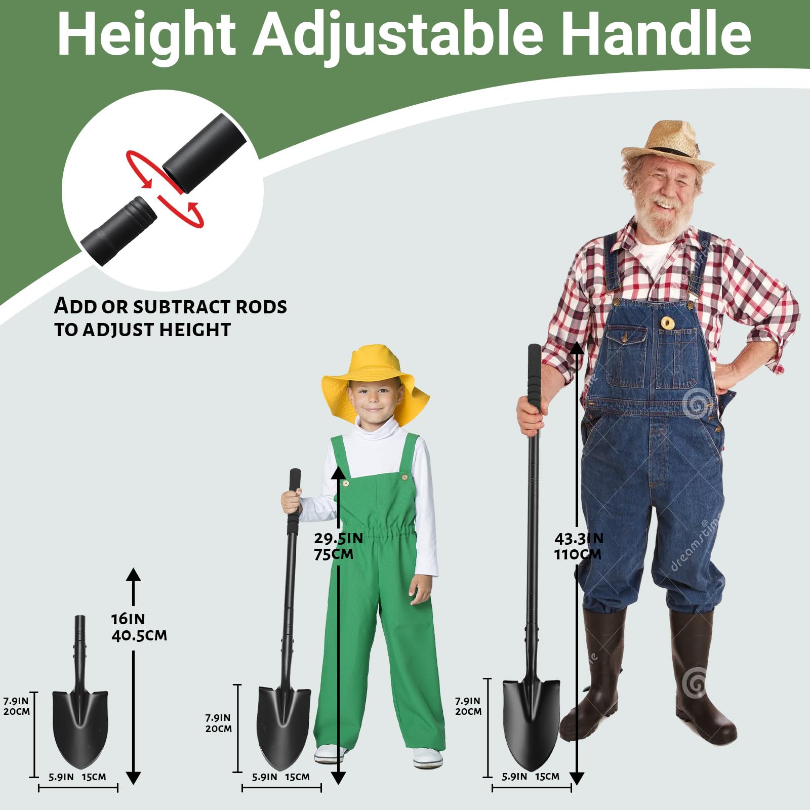 ABtool beach camping use helps clear sand and move gravel with portability