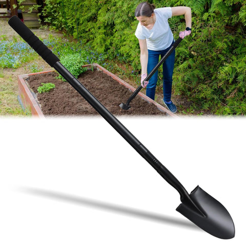 ABtool small shovel with digging blade for easy soil penetration in tight garden beds
