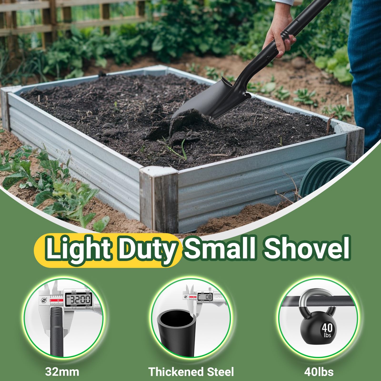 ABtool sturdy steel blade stays sharp for tough soils and repetitive digging