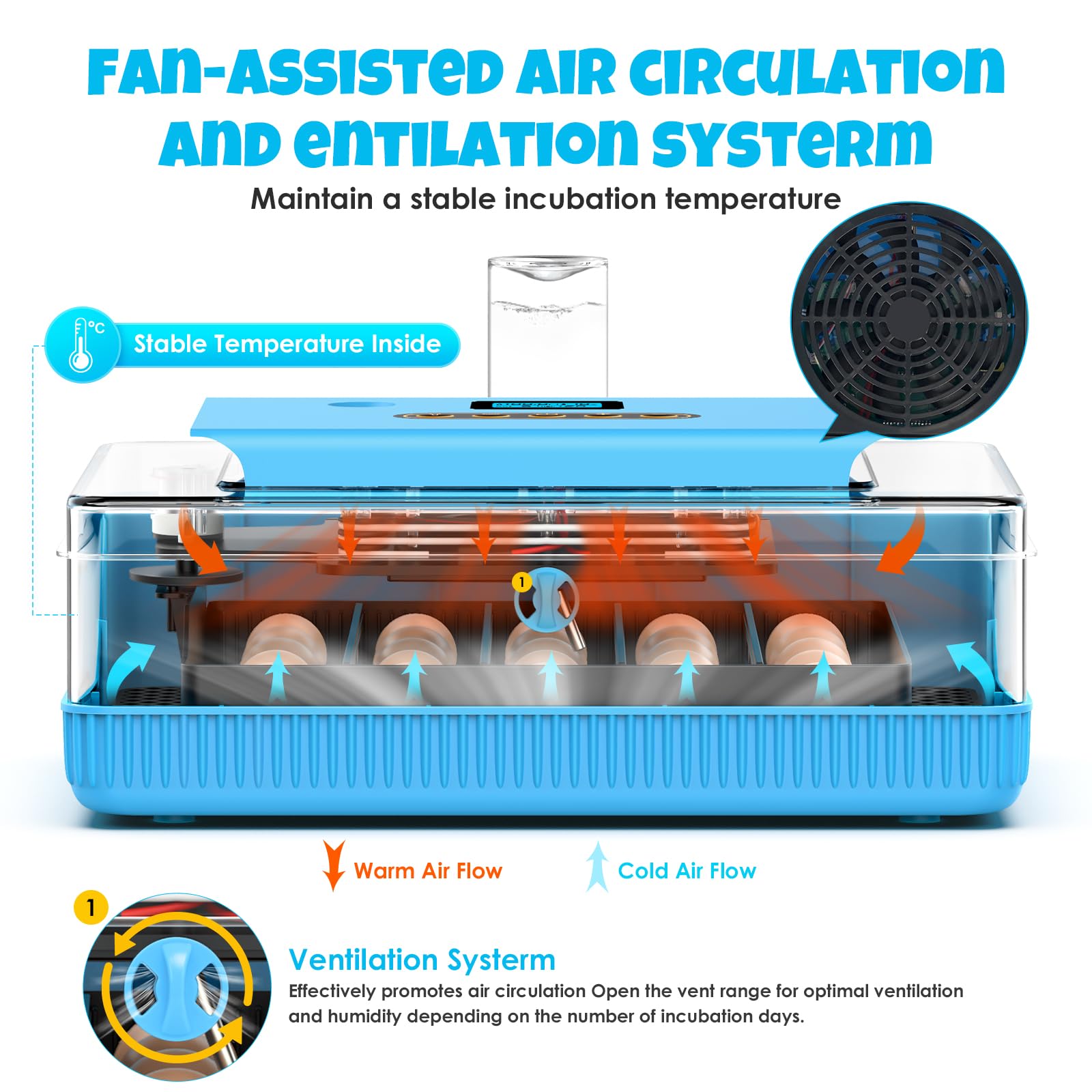 ABTOR automatic egg turning system keeps eggs evenly incubated