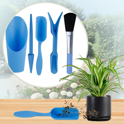 Abvsdu 5pc mini garden tool set compact-storage design keeps tools organized