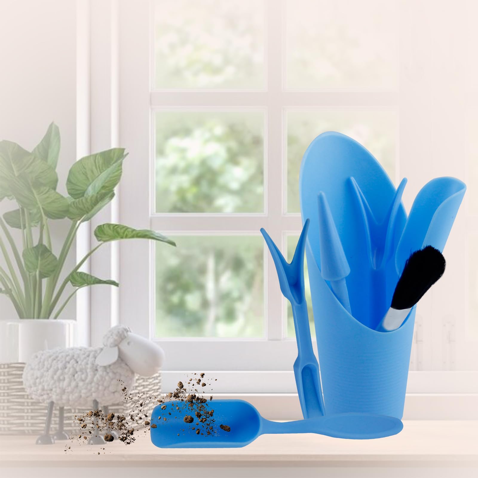 Abvsdu 5pc mini garden tool set indoor-use kit designed for compact plant projects