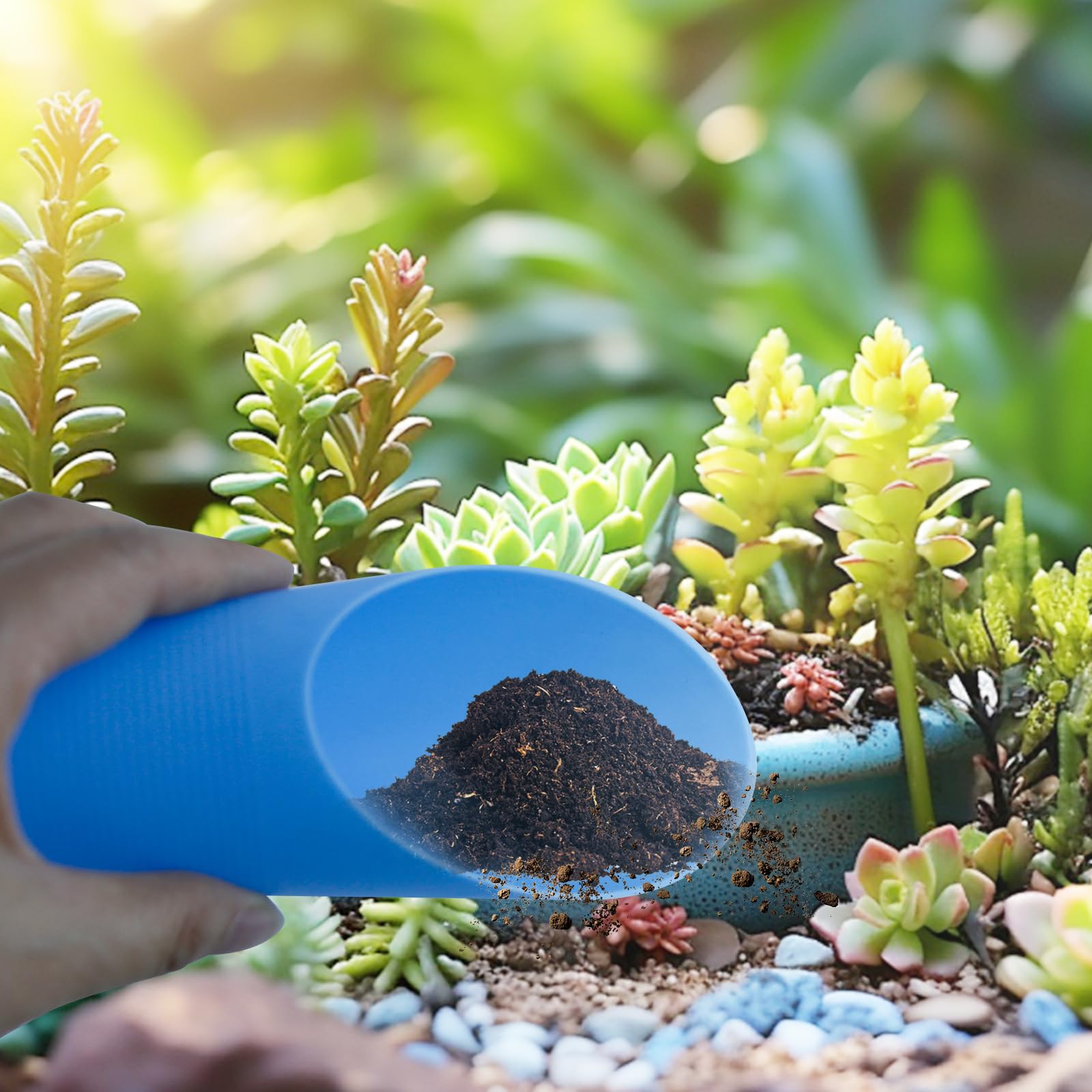 Abvsdu 5pc mini garden tool set mini shovel supports delicate digging in tight pots
