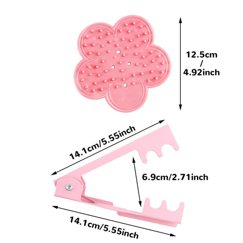 Abvsdu pink rubber stripper close-up, comfortable grip for delicate stems.