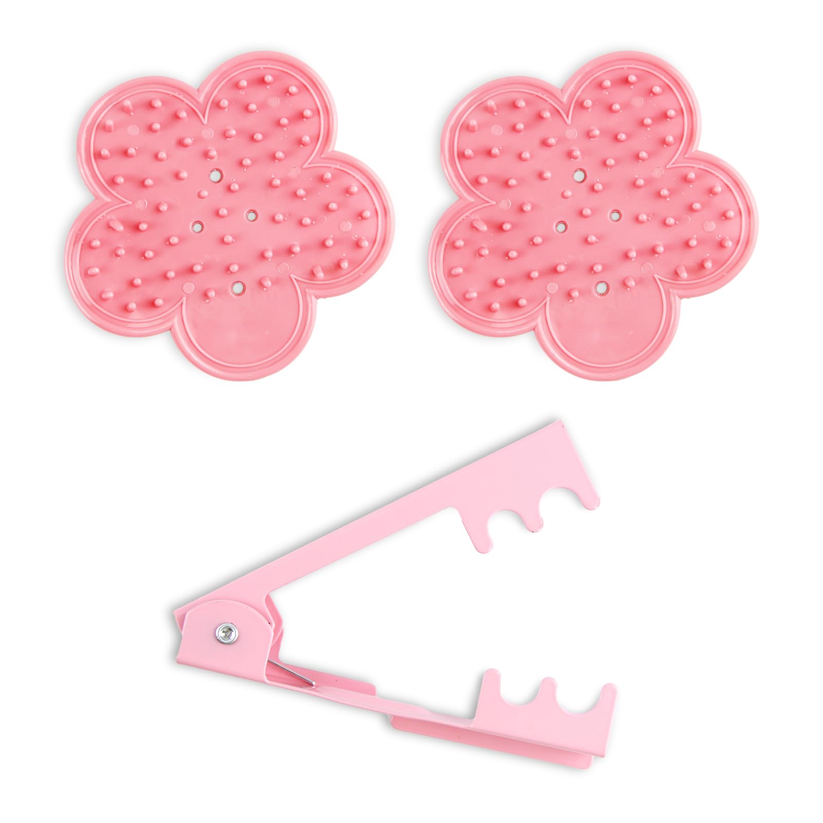 Abvsdu rose thorn stripper tool set in pink, ideal for safe rose thinning.