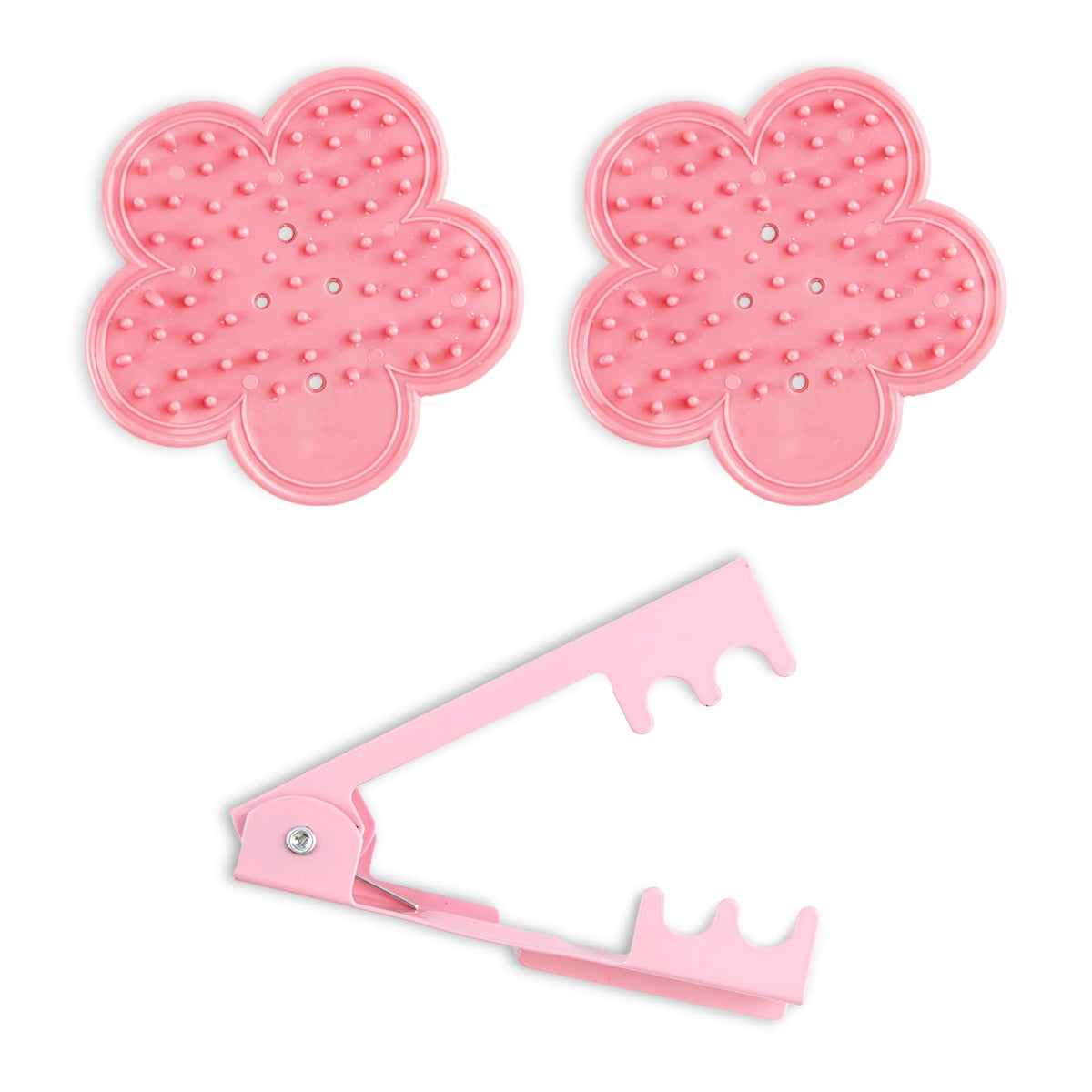 Abvsdu rose thorn stripper tool set in pink, ideal for safe rose thinning.