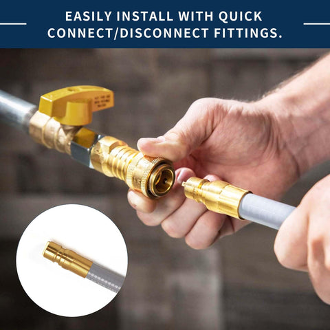 Includes ABYDA 1/2-inch flare adapters for versatile installation options.