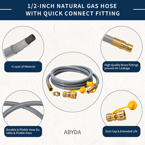 ABYDA 10 ft hose shows flexible outdoor use and proper routing in a backyard setup.