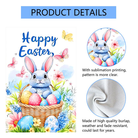 abzdfty double-sided patterns ensure bunny motifs seen from both sides