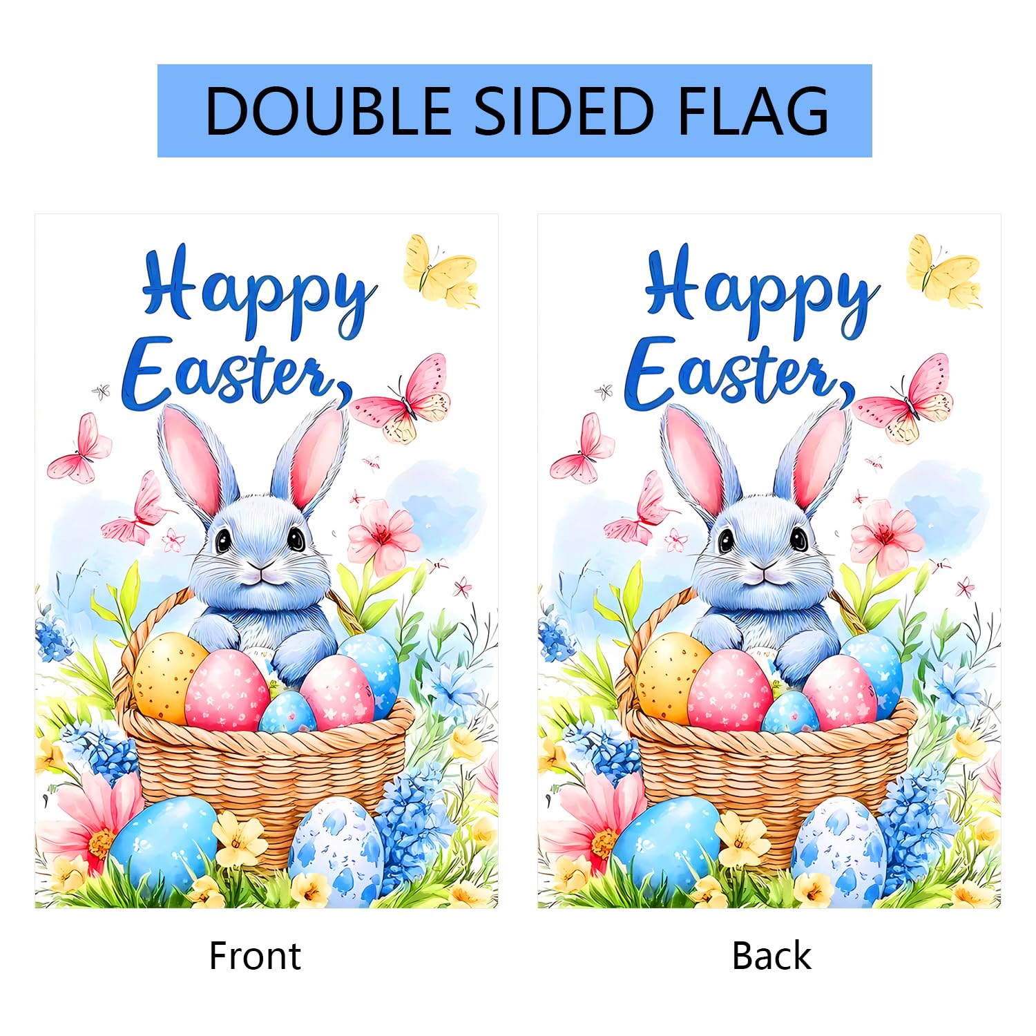 abzdfty 12x18 inch Easter flag designed for small garden spaces