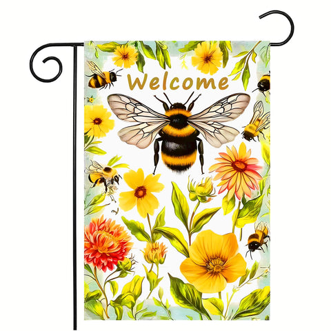 abzdfty spring-summer garden flag with floral pattern enhances curb appeal outdoors
