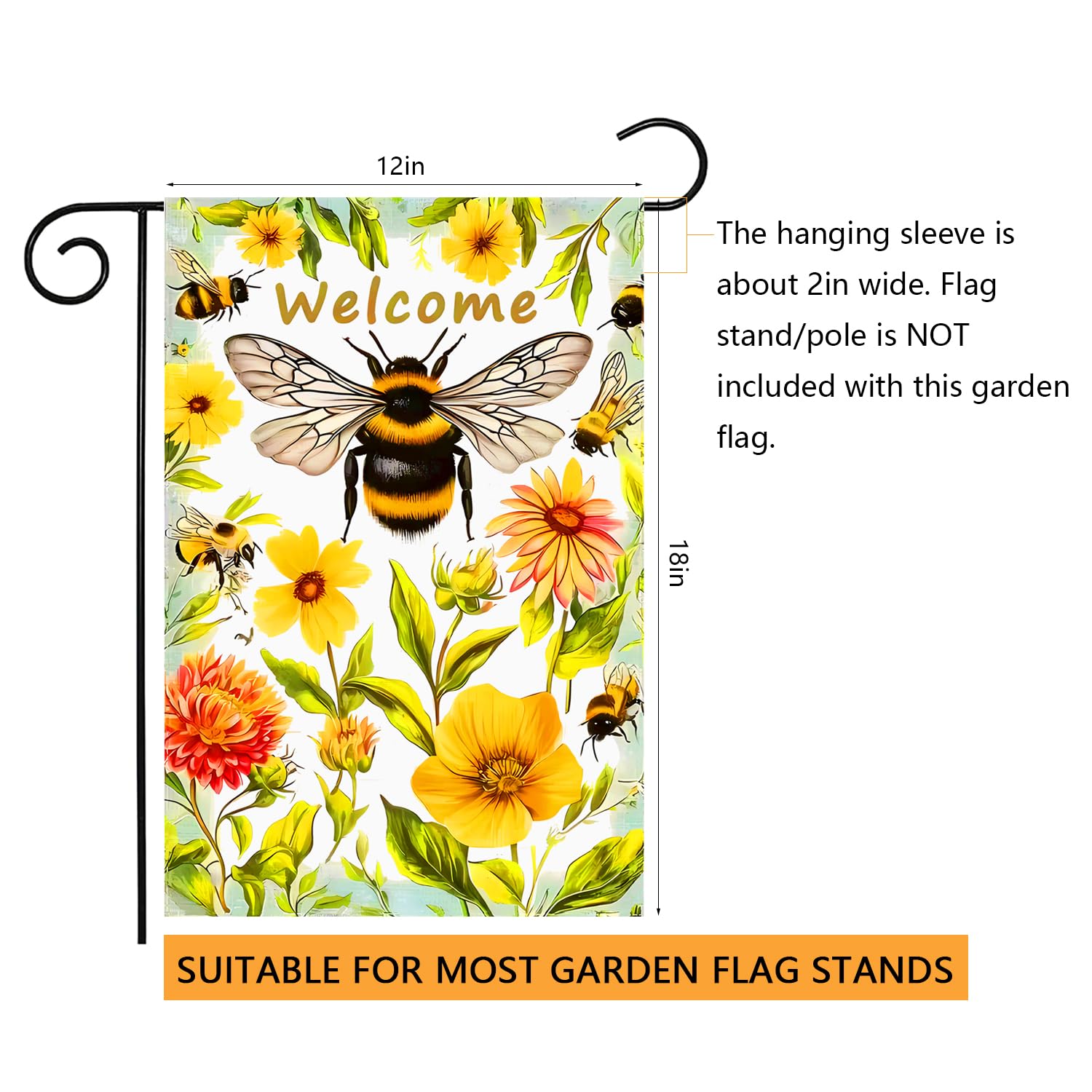 abzdfty floral-welcome motif brightens an outdoor entryway