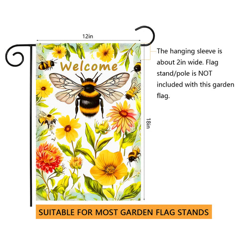 abzdfty floral-welcome motif brightens an outdoor entryway