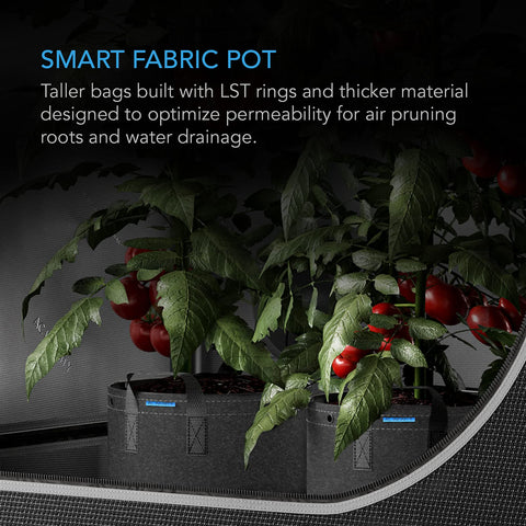 AC Infinity 5-pack grow bags with nylon handles for durable reuse