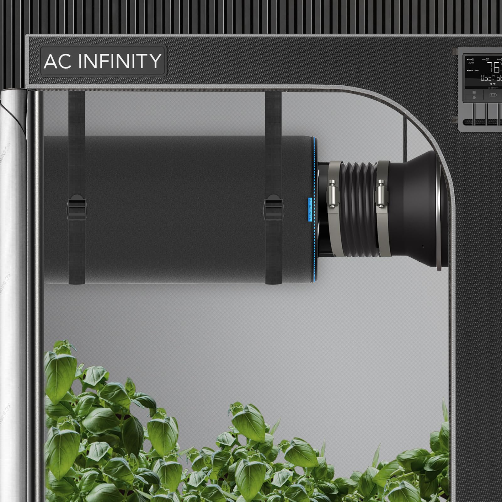 AC Infinity packaging and pre-filters shown with accessories