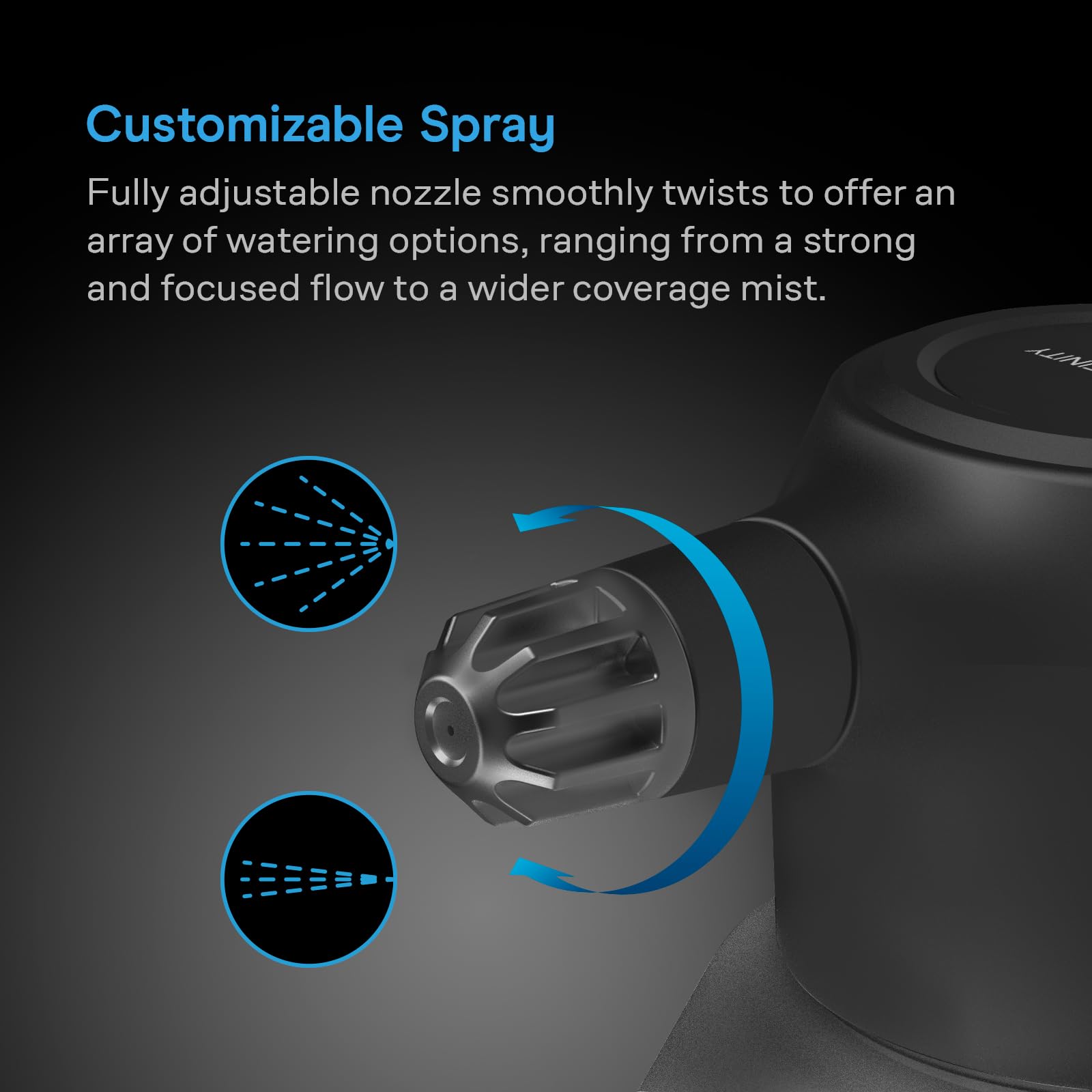 AC Infinity Automatic Sprayer adjustable nozzle delivers mist to jet spray