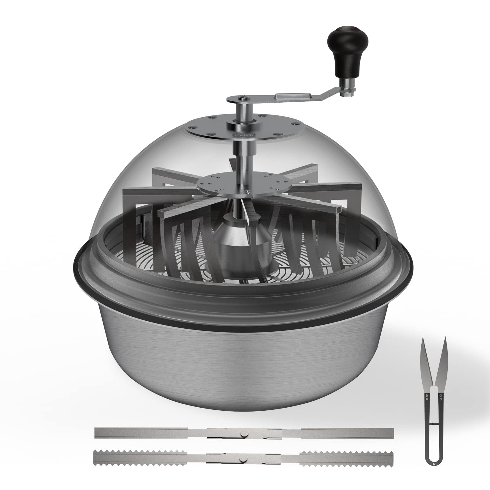 AC Infinity Bud Leaf Bowl Trimmer 16-inch dome for clear trimming view and control