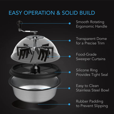 AC Infinity Bud Leaf Bowl Trimmer non-stick bowl supports easy trim collection