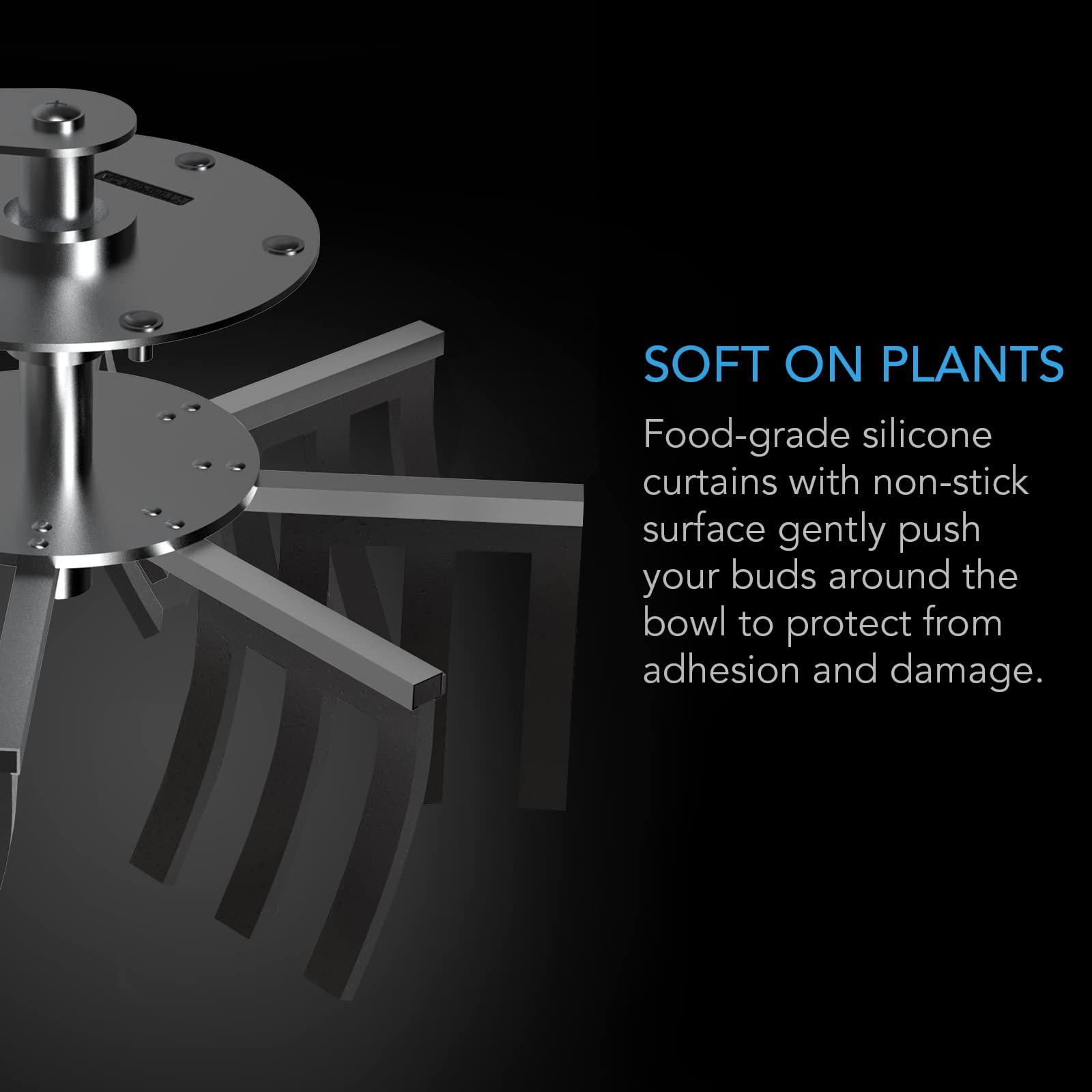 AC Infinity Bud Leaf Bowl Trimmer serrated blade for dry trimming tasks