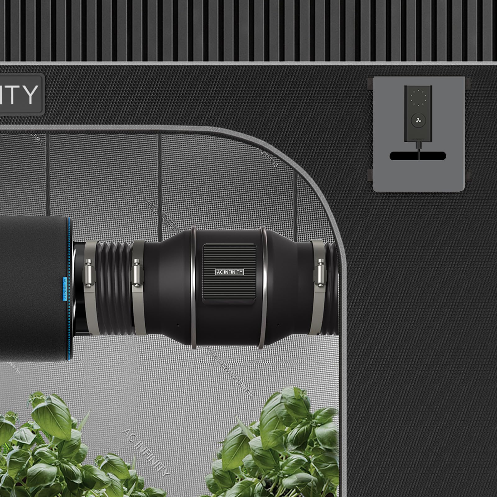 AC Infinity CloudLine Pro S10 hydroponics setup improves airflow in grow rooms
